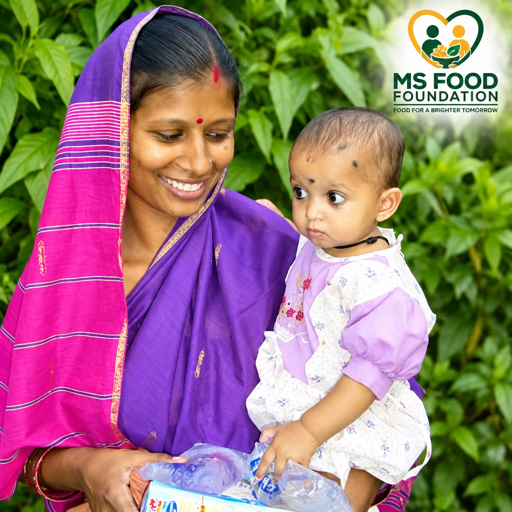 Mother holding her baby with hope
